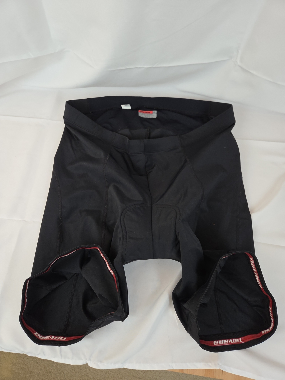 Novara Black Cycling Bib Shorts with Red Logo
